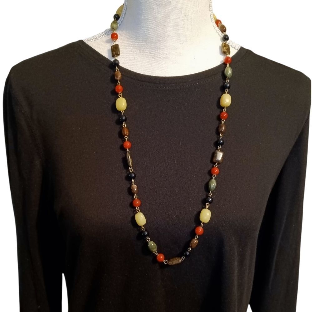 Long Colorful Multi Season Necklace
